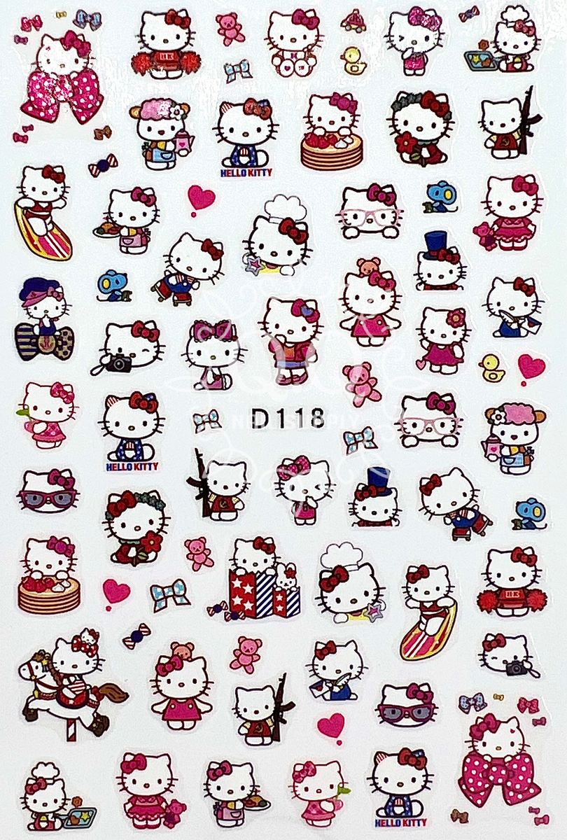 Hello Kitty Nail Art Sticker D118 QQ Nail Supply
