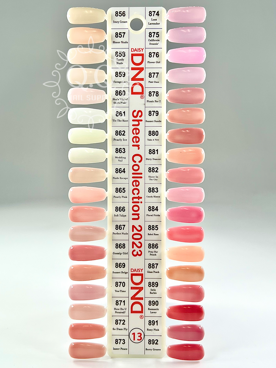 DND Color Chart Set 13 QQ Nail Supply