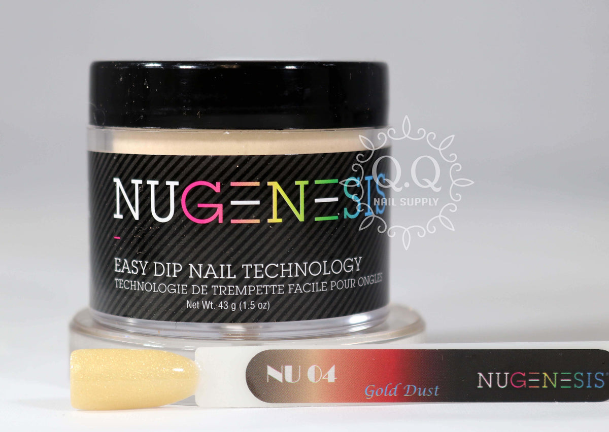 Nugenesis Dip Powder NU 04 Gold Dust QQ Nail Supply