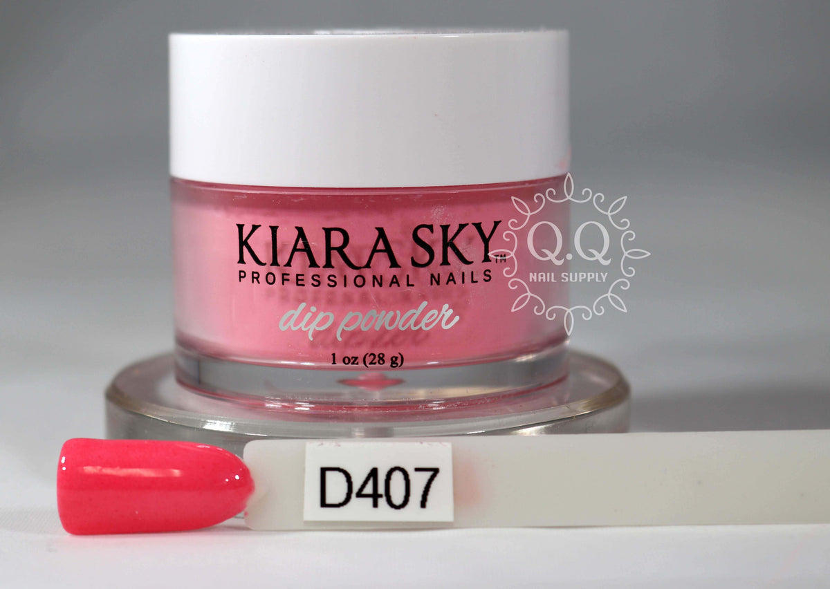 Kiara Sky Dip Powder D407 Pink Slippers QQ Nail Supply