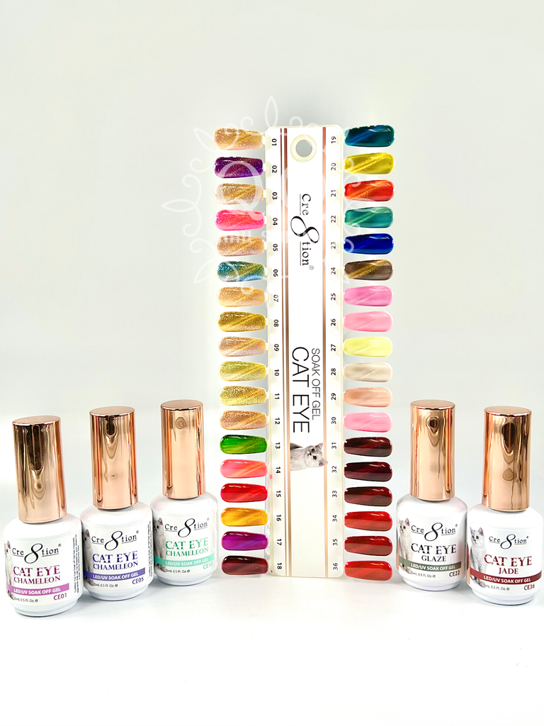 Cre8tion Glaze Cat Eye Gel Collection (36 Colors)