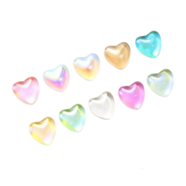 Iridescent Pearly Hearts (30pcs)