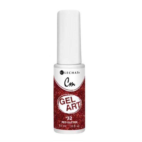 CM Detailing Nail Art Gel - 32 Red Glitter