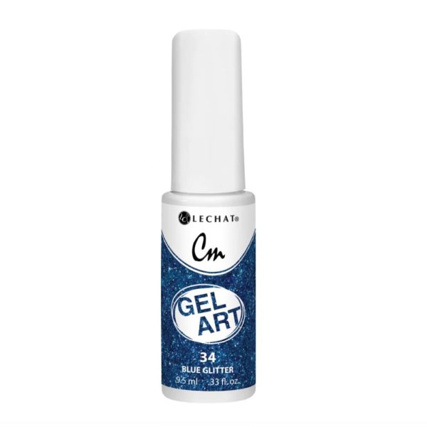 CM Detailing Nail Art Gel - 34 Blue Glitter