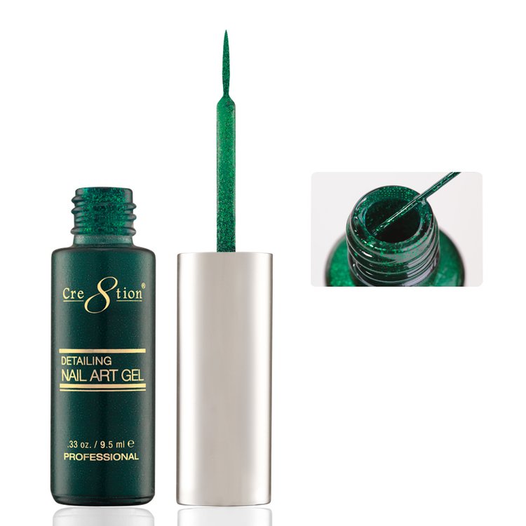 Cre8tion Detailing Nail Art Gel - 45 Christmas Green