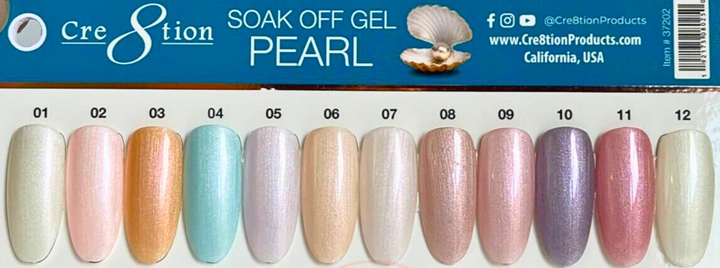 Cre8tion Pearl Gel Collection (12 Colors)