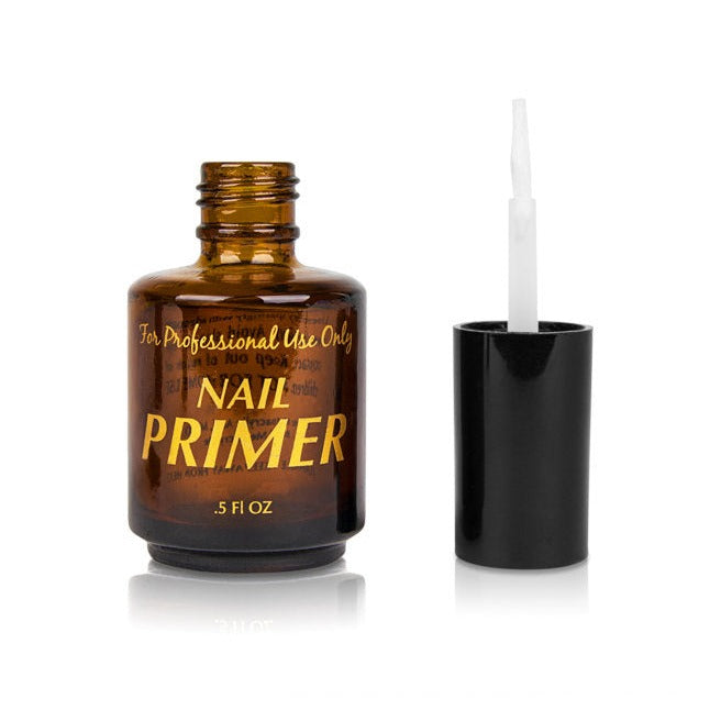 Empty Glass Amber Glass Nail Primer Bottle (0.5oz)