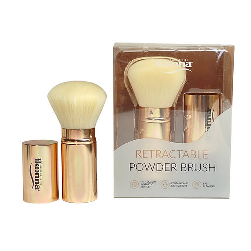 Rose Gold Retractable Nail Powder Brush