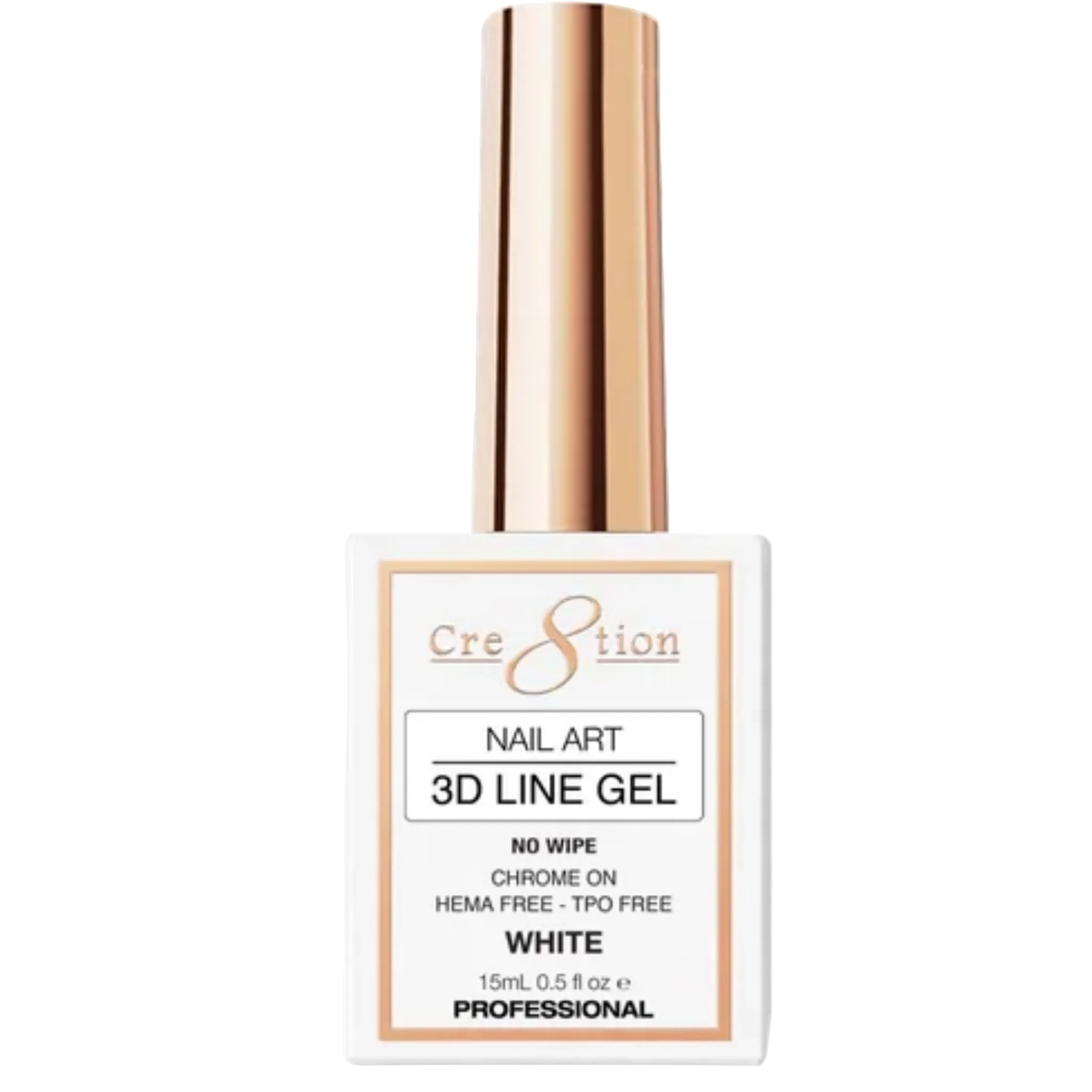 Cre8tion 3D Line Gel White – Nail Art Line Gel 0.5oz | QQ Nail Supply