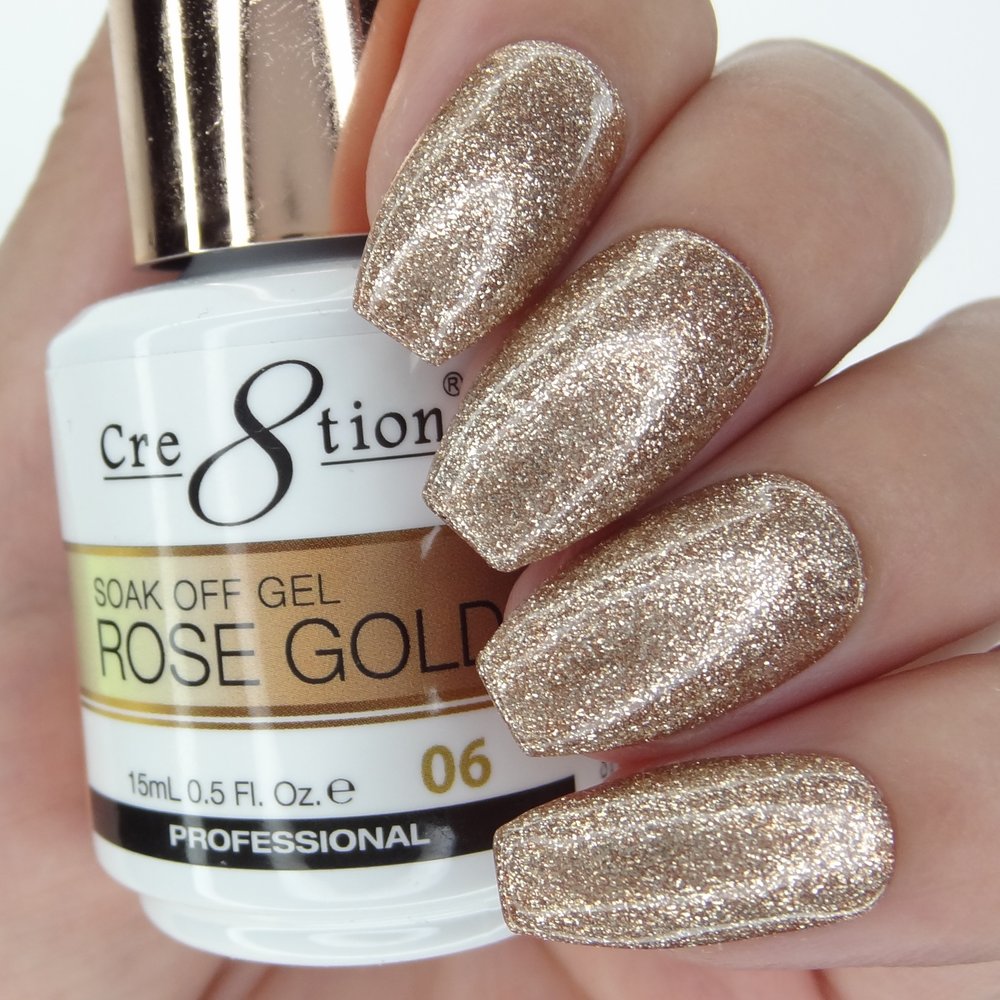 Cre8tion Soak Off Gel Rose Gold 06