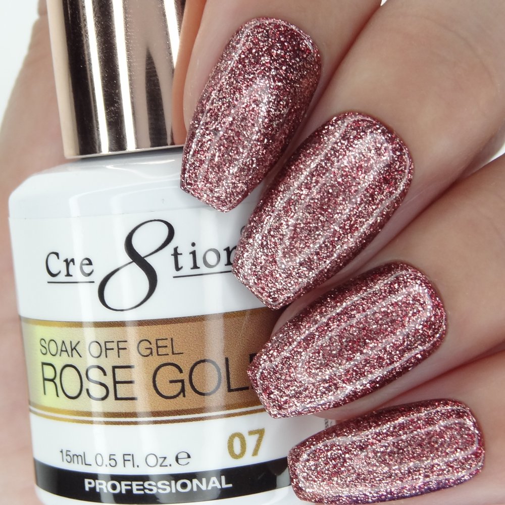 Cre8tion Soak Off Gel Rose Gold 07