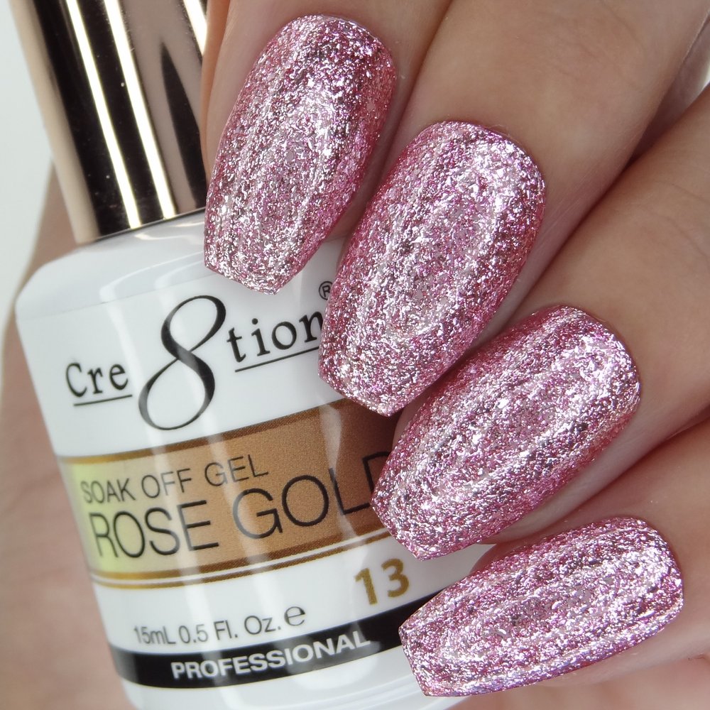 Cre8tion Soak Off Gel Rose Gold 13 – QQ Nail Supply
