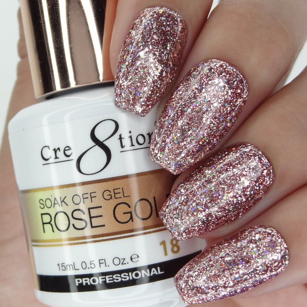 Cre8tion Soak Off Gel Rose Gold 18