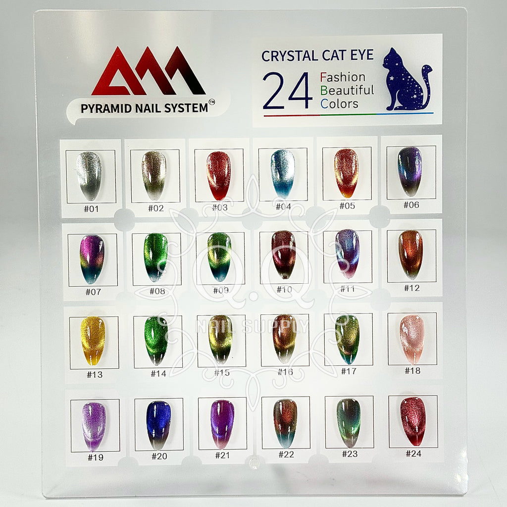 Pyramid Crystal Cat Eye Gel Collection (24 Colors)
