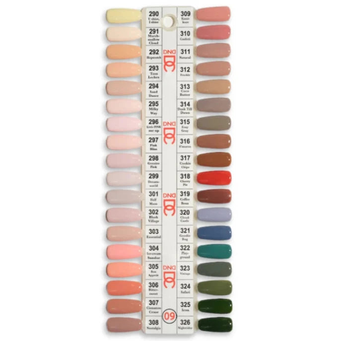 dc set 9 gel duo collection color chart