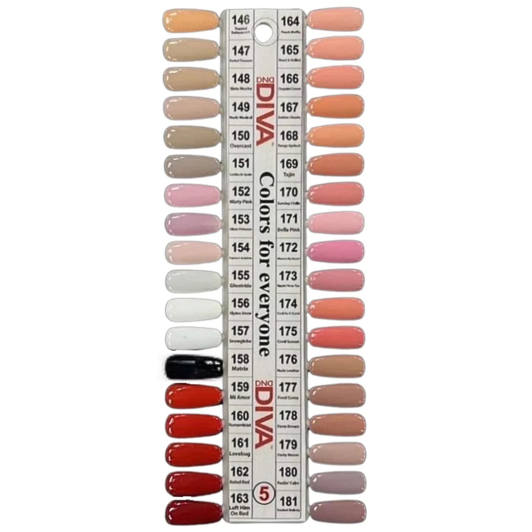 Divia Color DND Diva Color Chart Set 5 – QQ Nail Supply