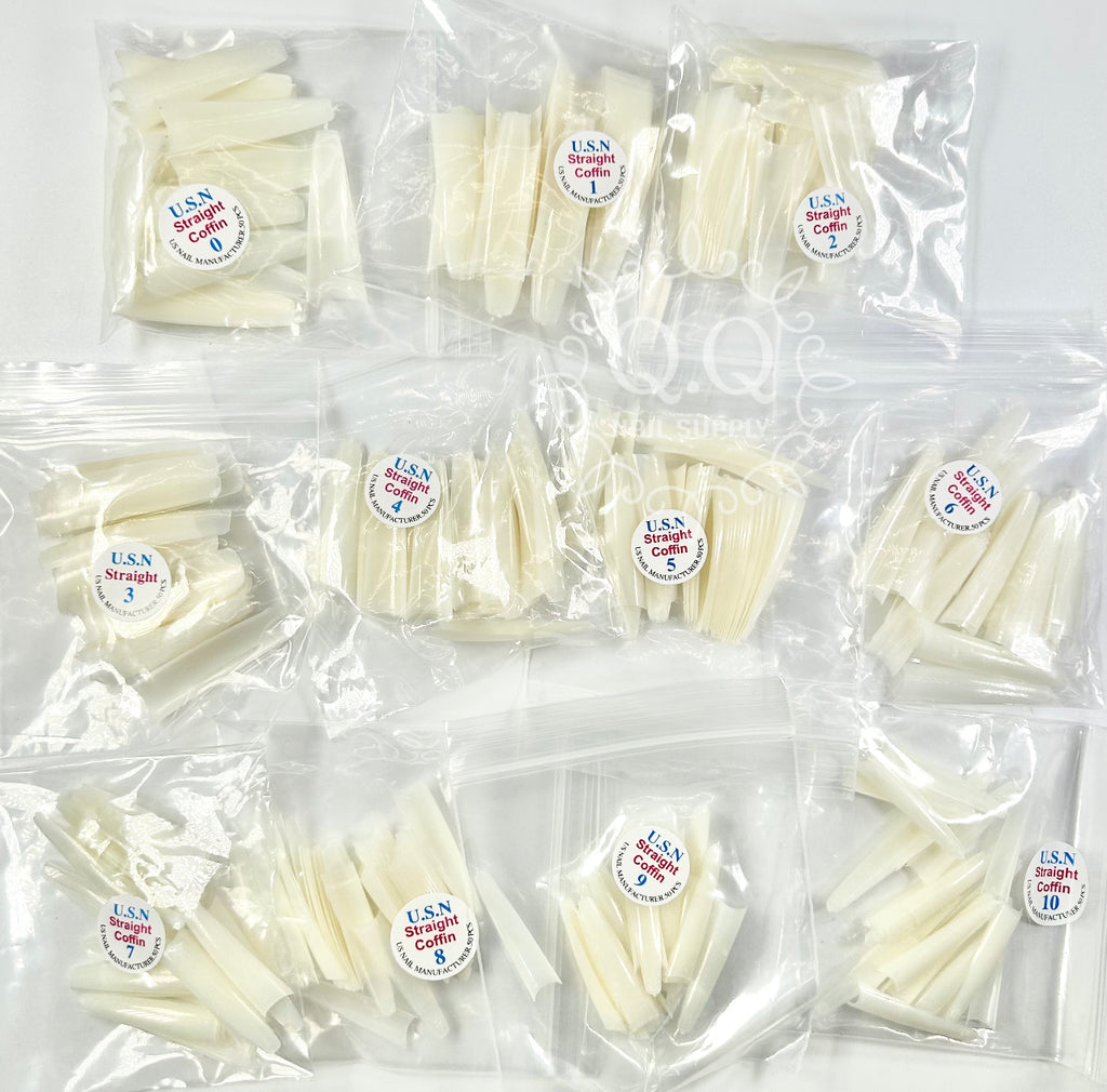 USN Natural Straight Coffin Tips (All Sizes)