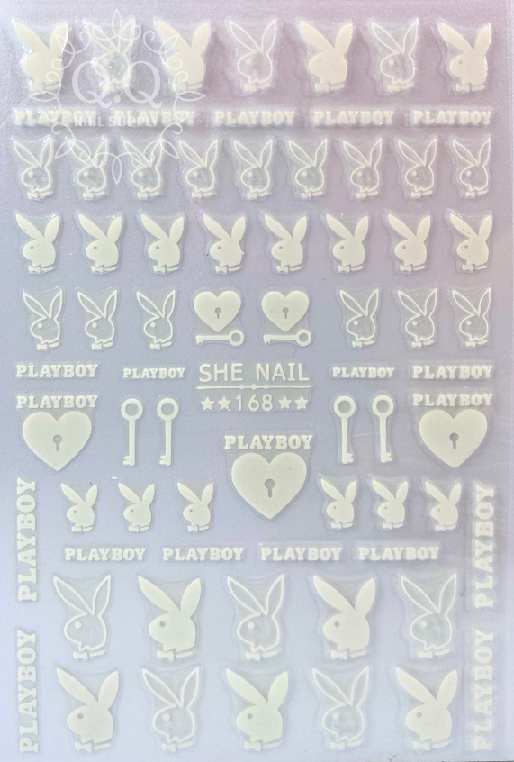 LV Playboy Waterslide Nail Decals