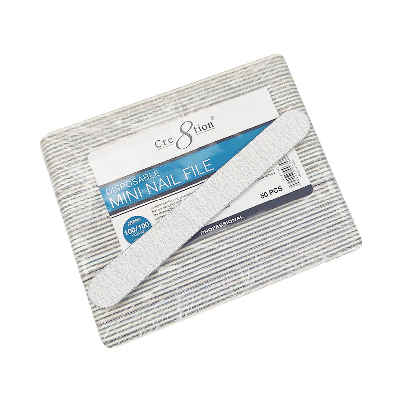 Cre8tion Mini Zebra Wood Files (50pcs) – QQ Nail Supply