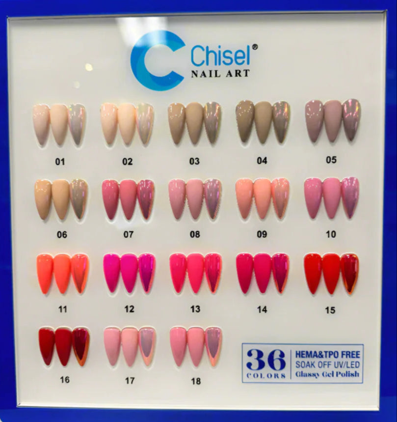 Chisel Glassy Gel Dip Collection (36 colors) Trio