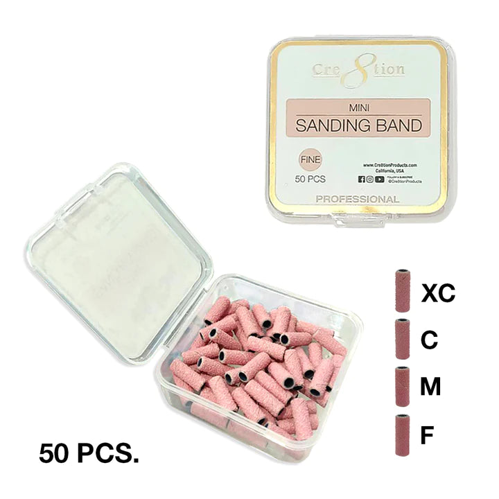 Cre8tion Pink Mini Sanding Bands - Medium