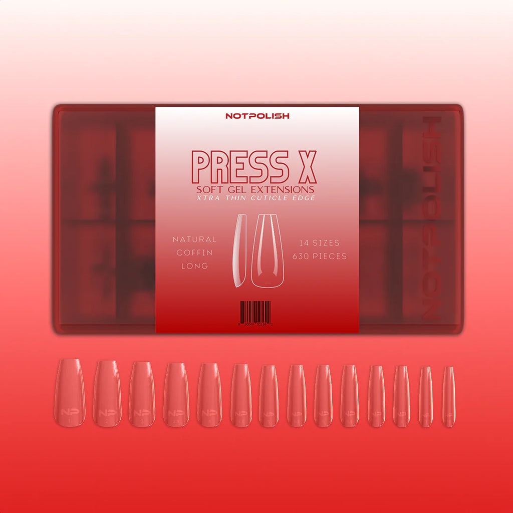 Not Polish Natural Press X Tip Box Coffin Long