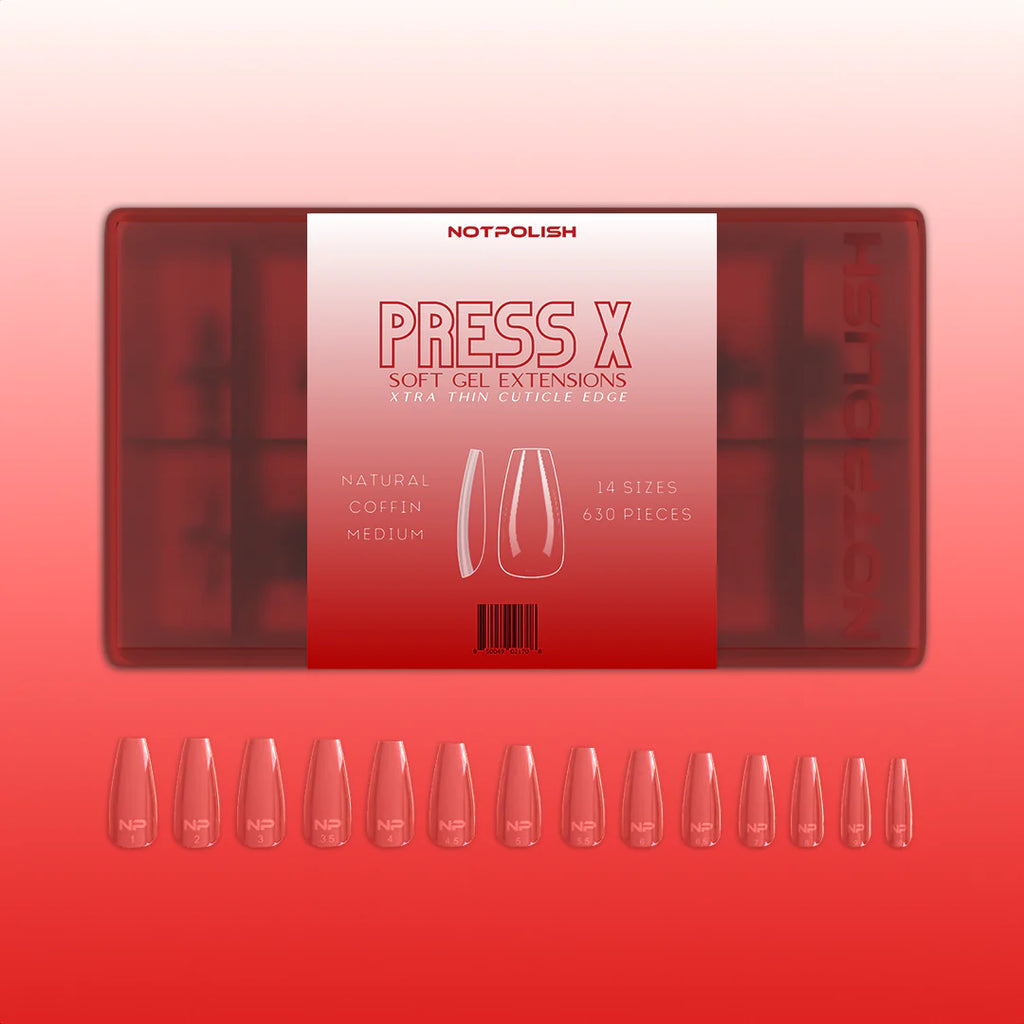 Not Polish Natural Press X Tip Box Coffin Medium