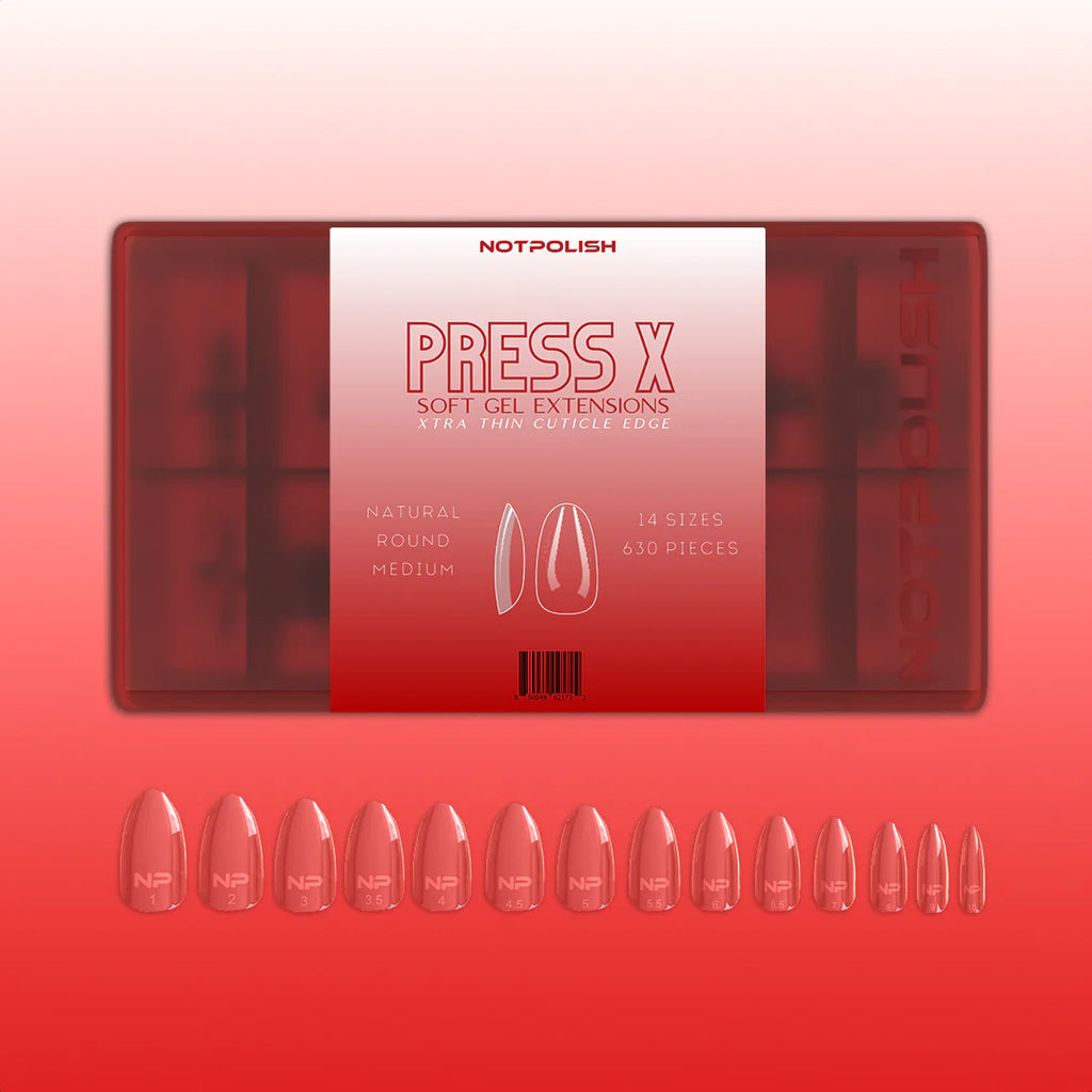 Not Polish Natural Press X Tip Box Round Medium
