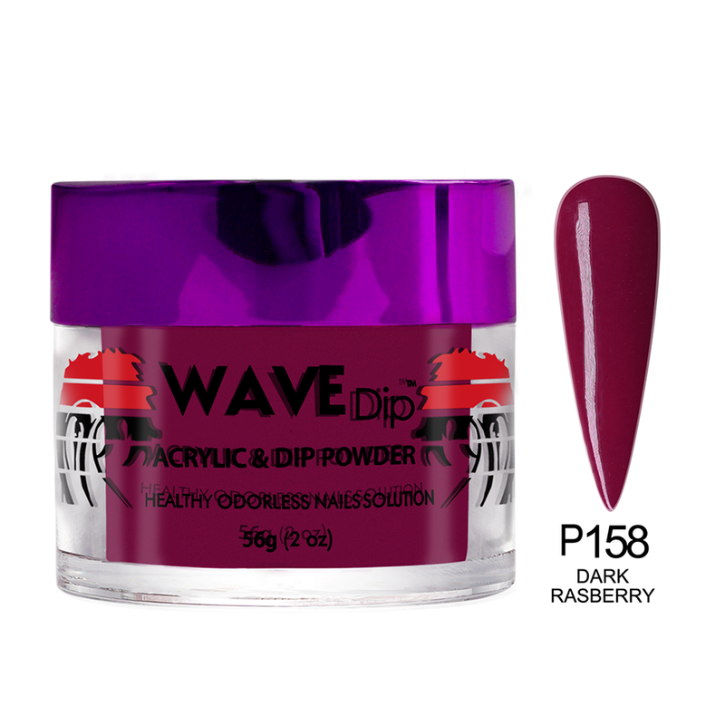 Wave Dip/Acrylic Powder - 158 Dark Raspberry