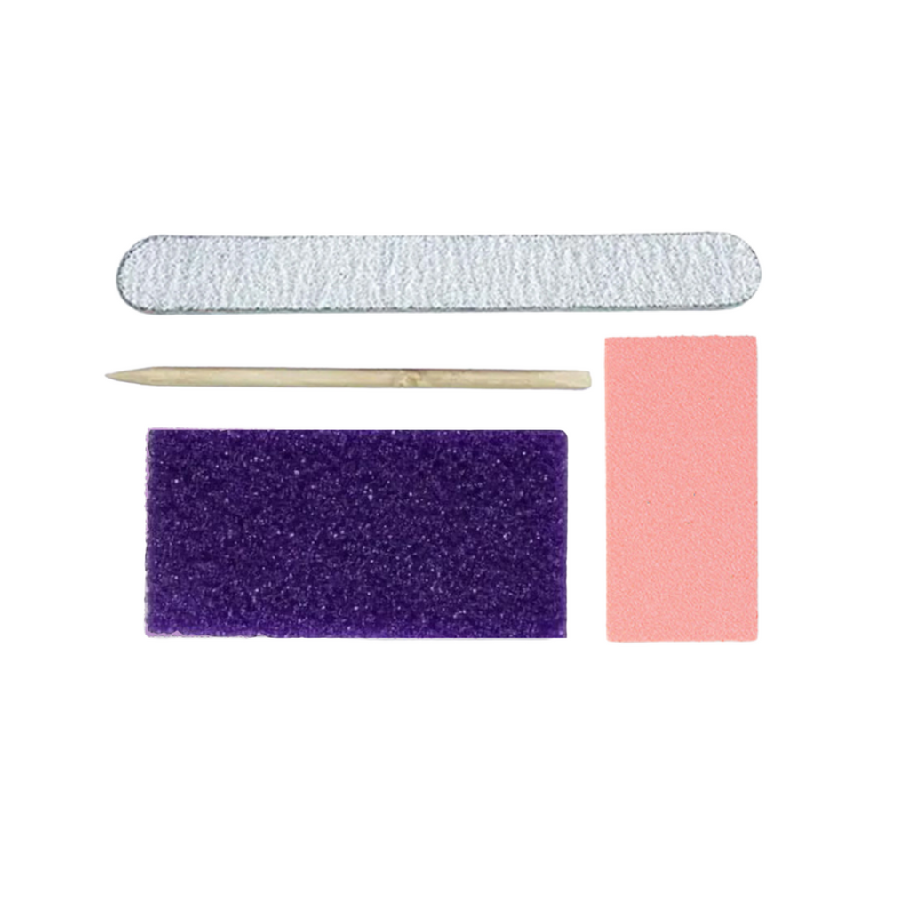 TNM Purple Pedicure 4pc Kit with Pusher