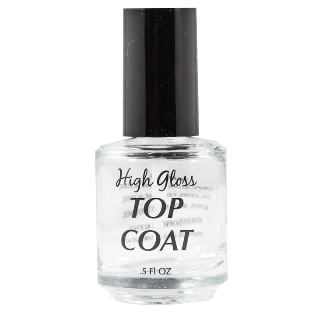 Empty Glass High Gloss Top Coat Bottle (0.5oz)