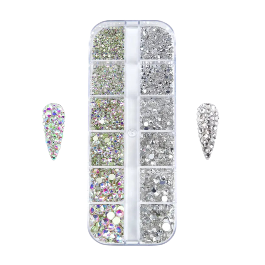 Silver & Mermaid Nail Rhinestones