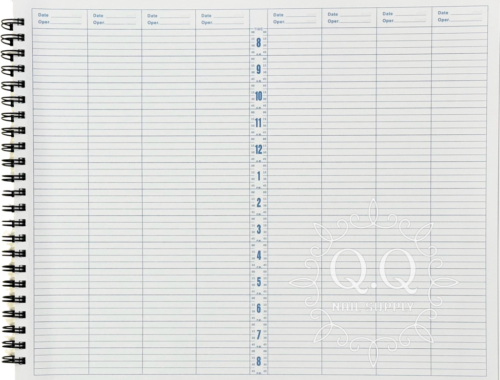 Appointment Book 8 Columns