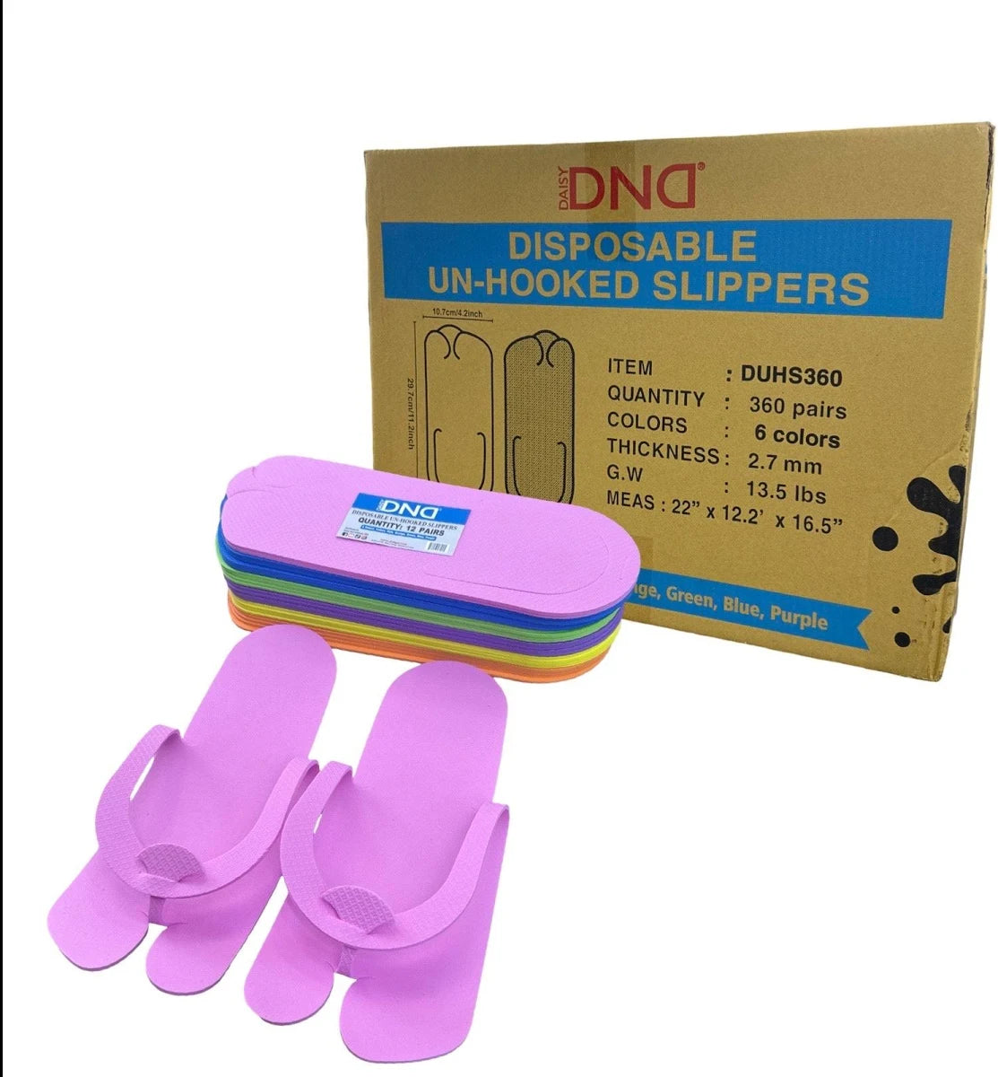DND Unhook Pedicure Slipper (Case 360 pairs)* – QQ Nail Supply