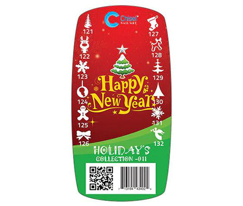 Chisel Acrylic Nail Stamp - New Year Collection 011