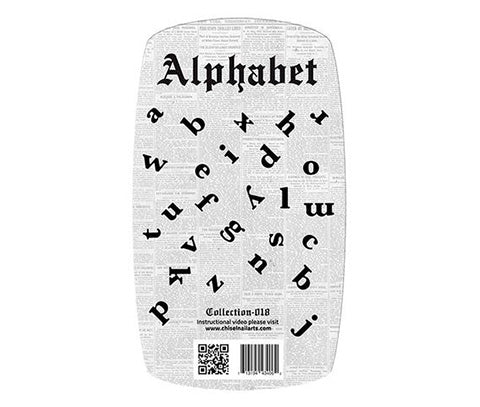 Chisel Acrylic Nail Stamp - Alphabet