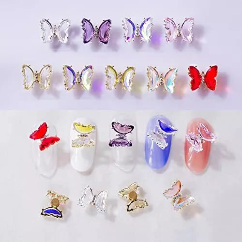3D Butterfly Nail Charms (Colorful)