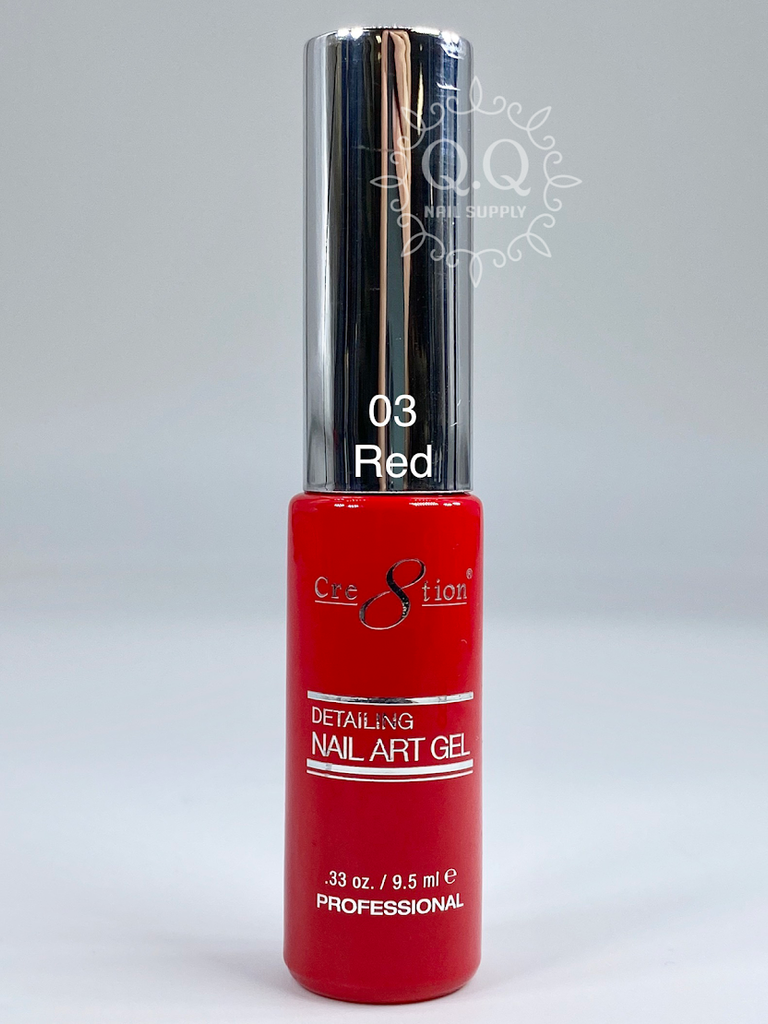 Cre8tion Detailing Nail Art Gel - 3 Red