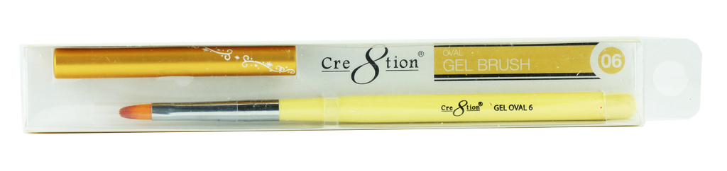 Cre8tion Yellow Oval Gel Brush
