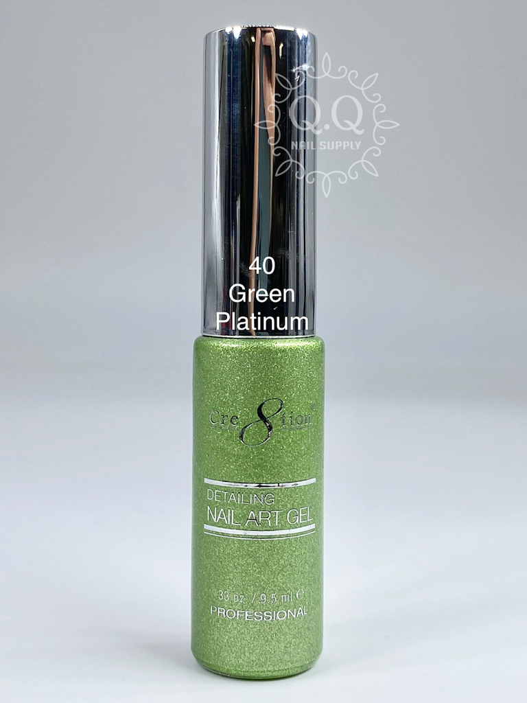 Cre8tion Detailing Nail Art Gel - 40 Green Blue Platinum