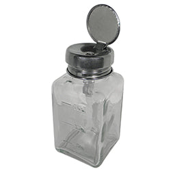Empty Glass Pump Dispenser Bottle (8oz)