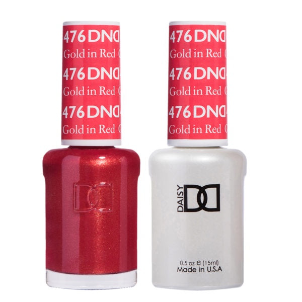 DND Gel Duo 476 - Gold in Red