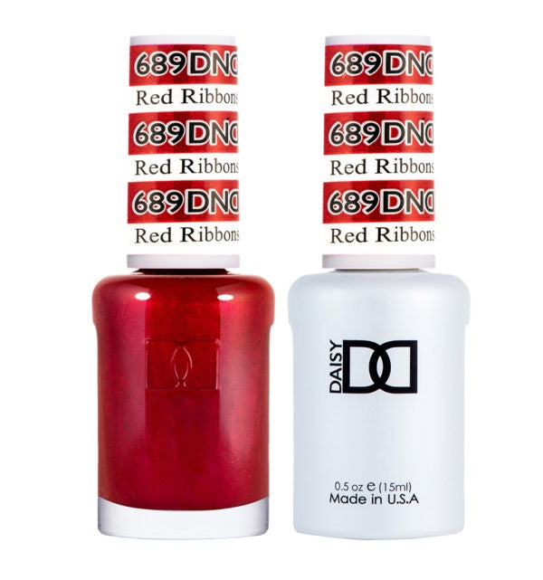 DND Gel Duo 689 - Red Ribbons