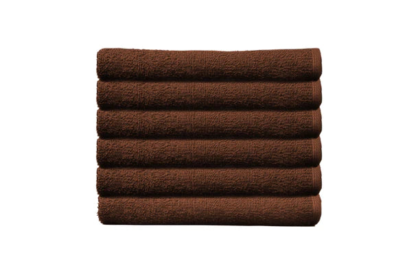 Partex Edge Salon Towels - Chocolate Brown (12pk)