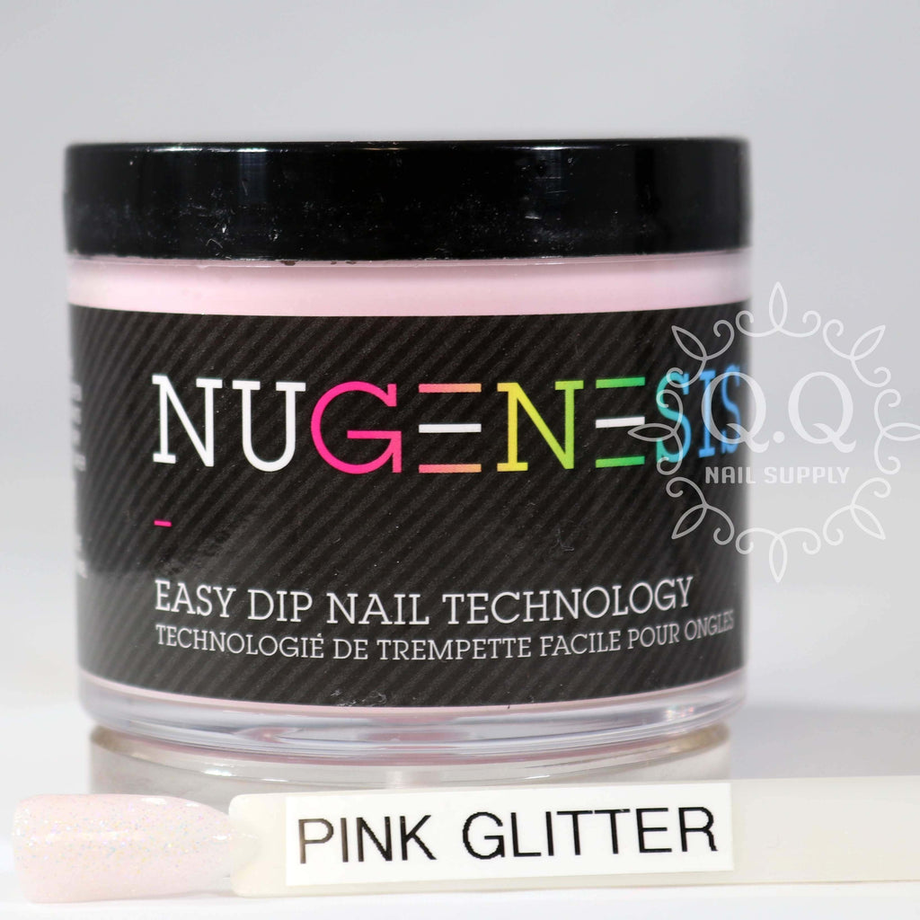 Nugenesis Dip Powder Pink Glitter (2oz)
