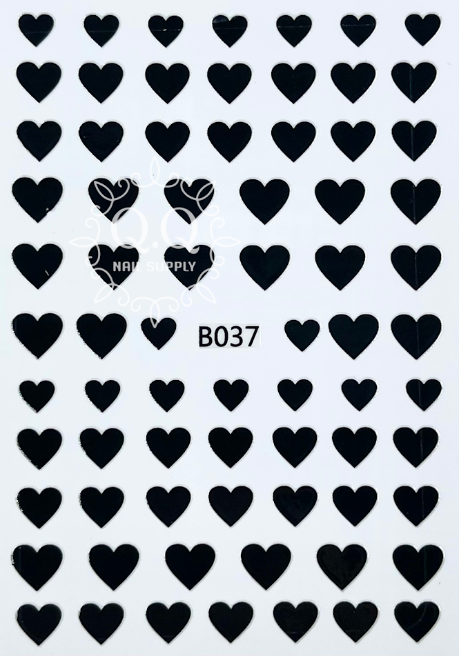 Heart Nail Art Stickers (4 Designs)