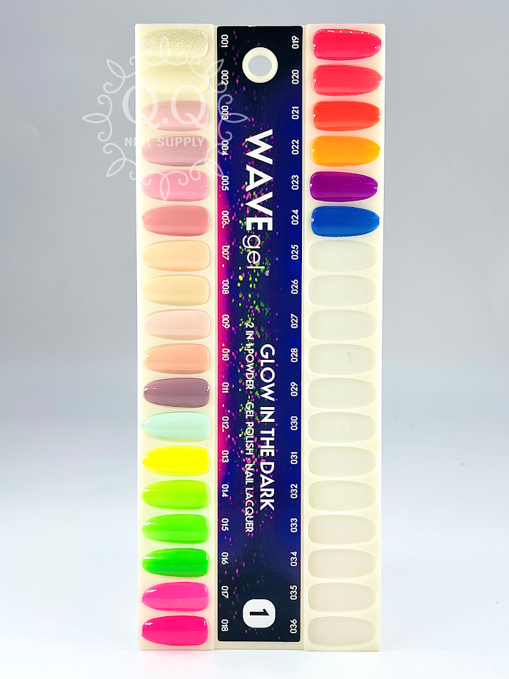 WaveGel Glow Color Chart Set