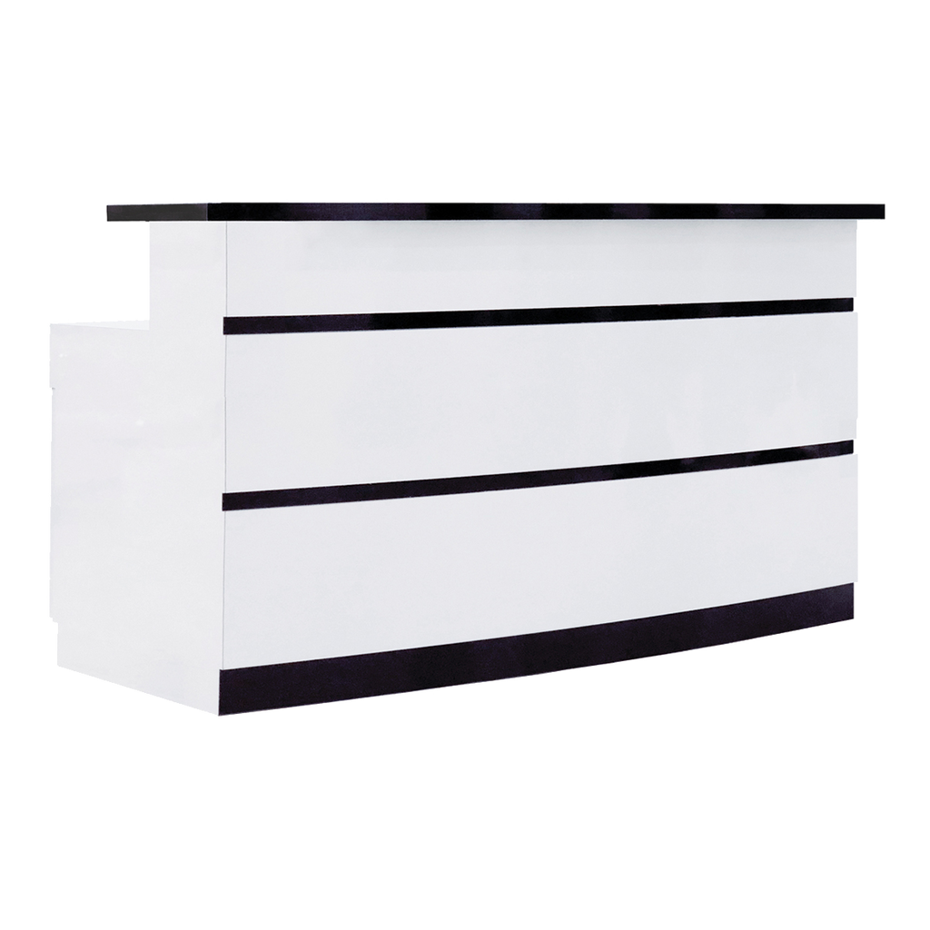 WhaleSpa Lux BW Stripes Reception Desk